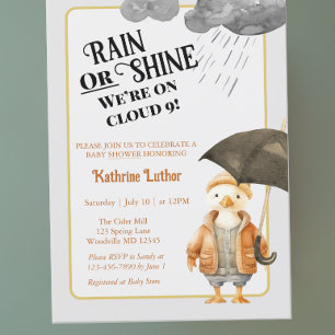 Cloud Nine Woodland Animal Baby Shower Invitation