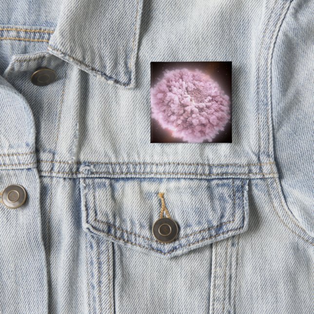 Cloud Of Debris From Two Neutron Stars 2 Inch Square Button (In Situ)