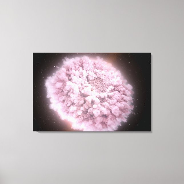 Cloud Of Debris From Two Neutron Stars Canvas Print (Front)