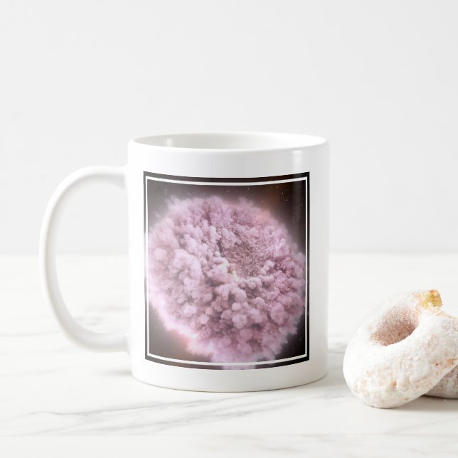 Cloud Of Debris From Two Neutron Stars Coffee Mug (With Donut)