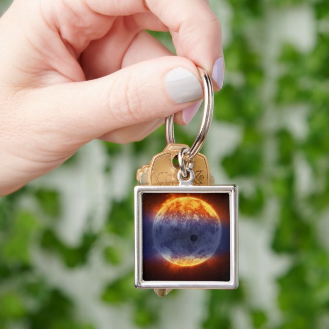 Cloud Of Hydrogen Gas Off Exoplanet Gj 3470b Keychain (Hand)