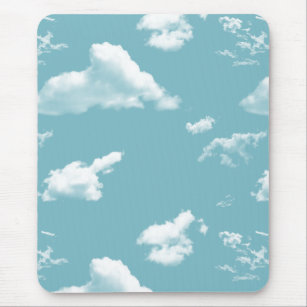 cloud pattern against a sky blue sky mouse pad