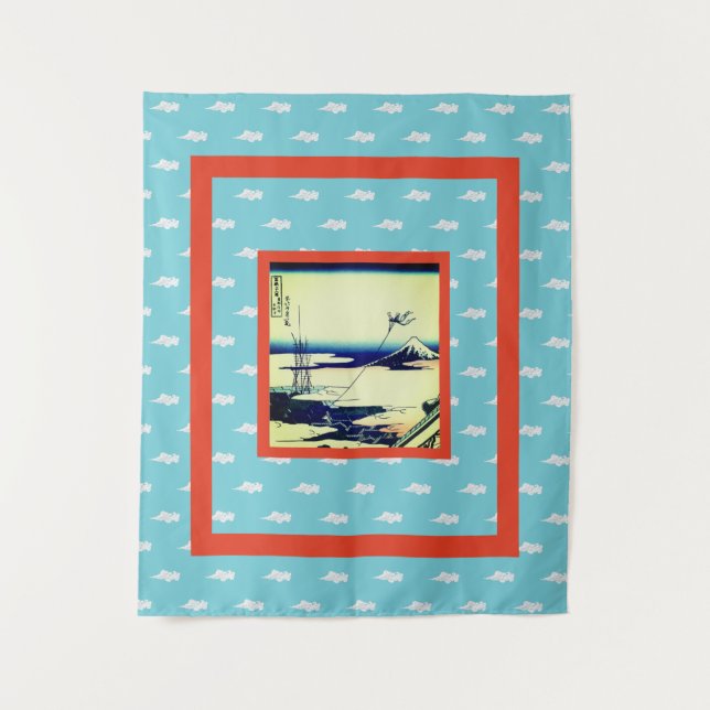 CLOUD PATTERN JAPANESE MOUNTAIN Tapestry (Front)