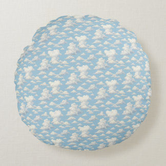 Cloud Pattern Round Pillow