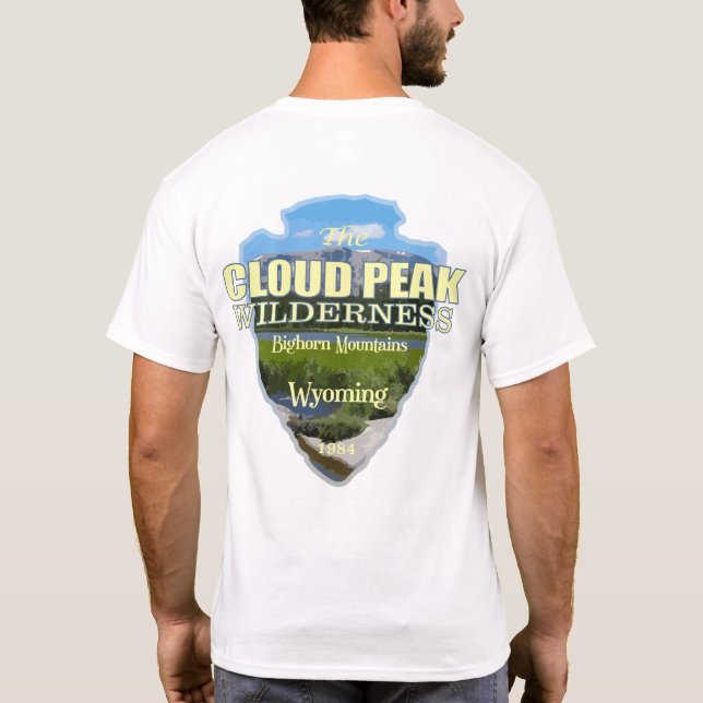Cloud Peak Wilderness (arrowhead) T-Shirt (Back)