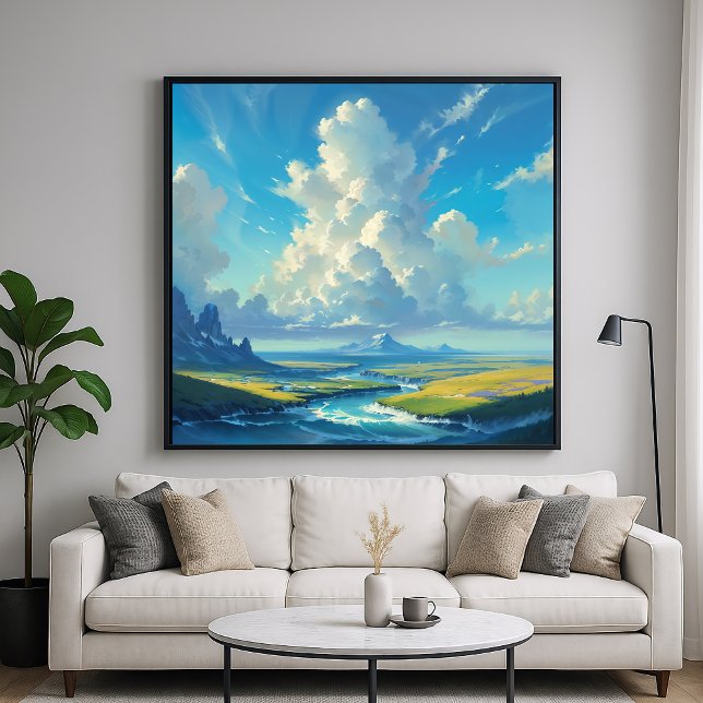 Cloud Pillar - Painterly Nature Illustration Style Poster (Creator Uploaded)