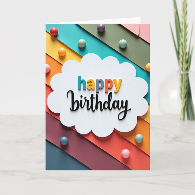 Cloud Plaque Celebration Card (Front)