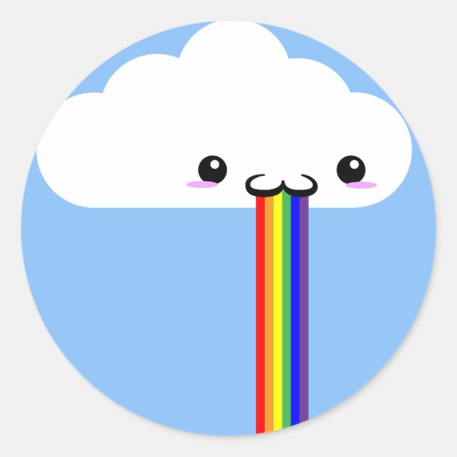 Cloud Puking Rainbow Sticker (Devant)
