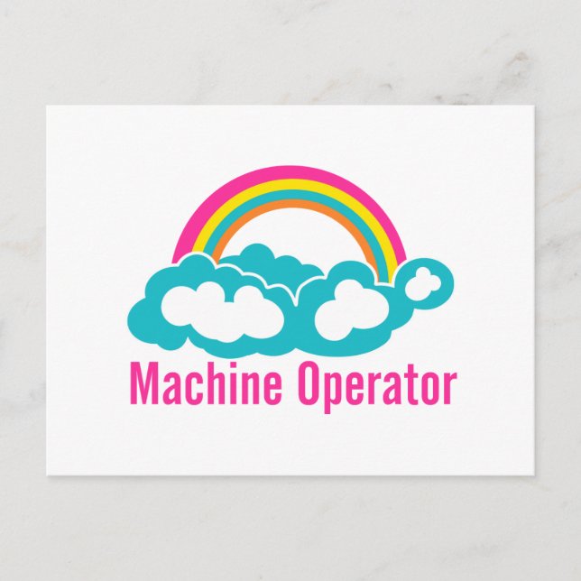 Cloud Rainbow Machine Operator Postcard (Front)