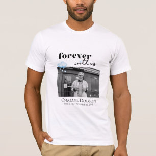 Cloud Raindrops Heart Funeral Photo Memorial T-Shirt