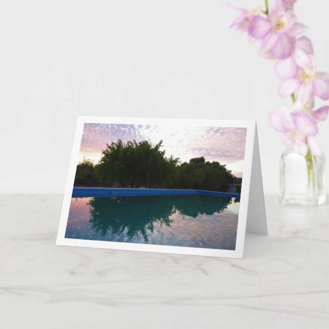 Cloud Reflection in Pool Card (Orchid)