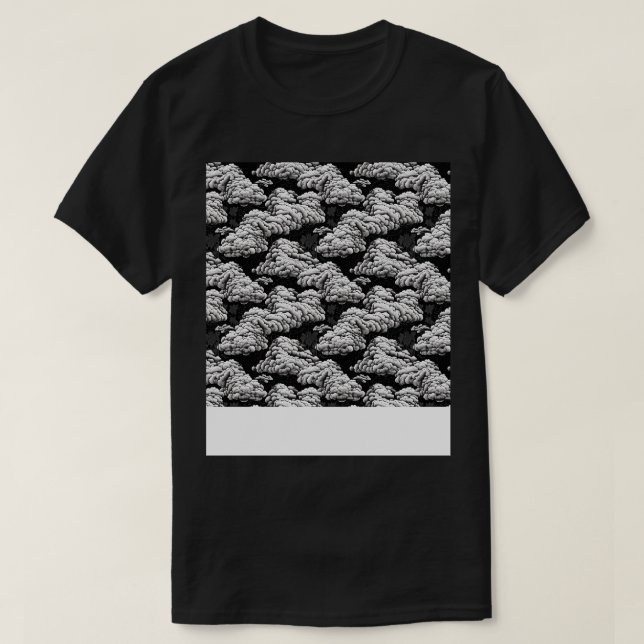 Cloud Seamless Pattern Sky Cloudscape Floating Day T-Shirt (Design Front)