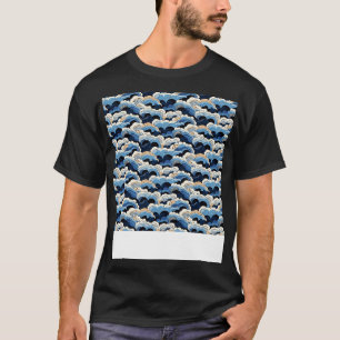 Cloud Seamless Pattern Sky Cloudscape Floating Day T-Shirt