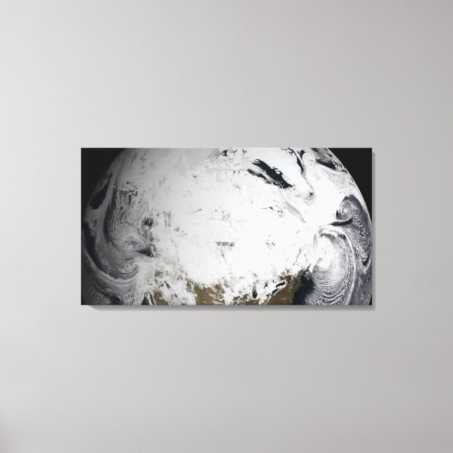 Cloud simulation of a single day 2 canvas print (Front)