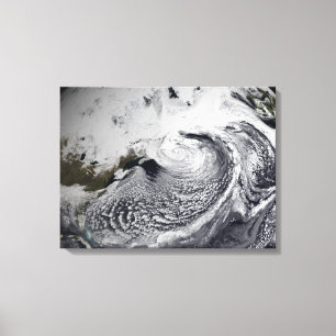 Cloud simulation of a single day 3 canvas print