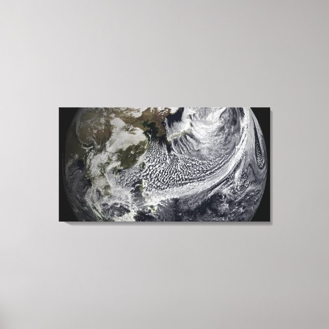 Cloud simulation of a single day 3 canvas print (Front)