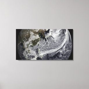 Cloud simulation of a single day 3 canvas print