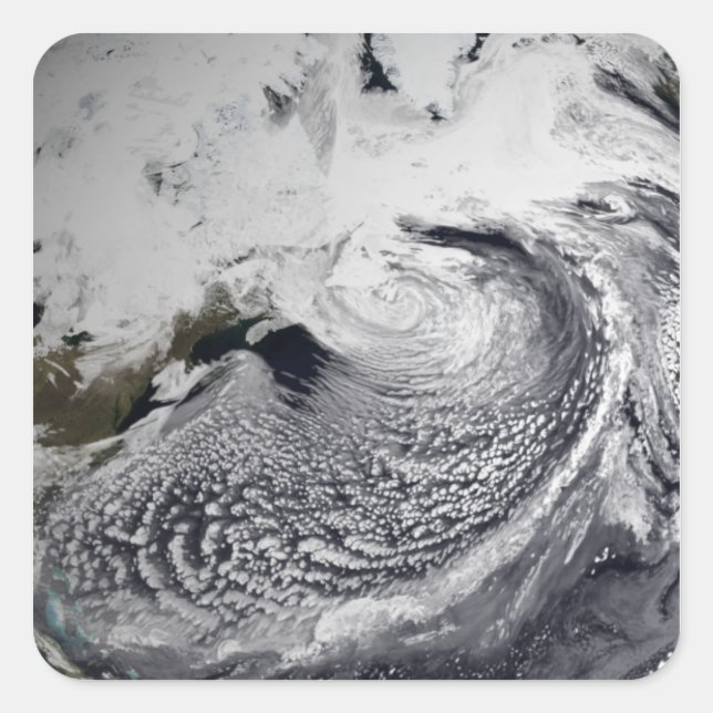 Cloud simulation of a single day 3 square sticker (Front)