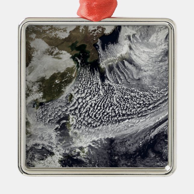 Cloud simulation of a single day 4 metal ornament (Front)