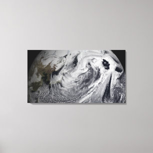 Cloud simulation of a single day canvas print