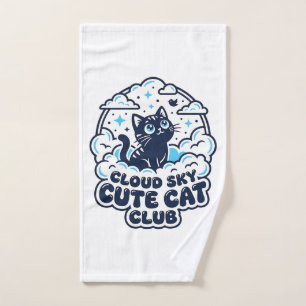 Cloud Sky Cute Cat Pet Lover Shirt Art - Cloud Sky Hand Towel