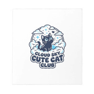 Cloud Sky Cute Cat Pet Lover Shirt Art - Cloud Sky Notepad