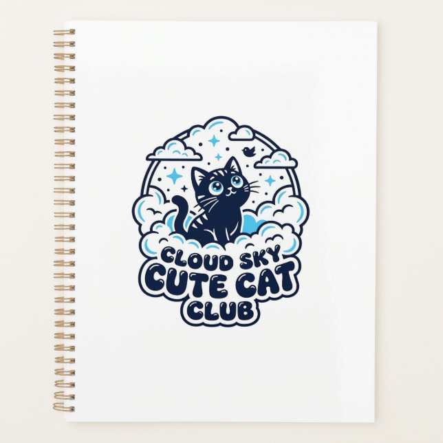 Cloud Sky Cute Cat Pet Lover Shirt Art - Cloud Sky Planner (Front)