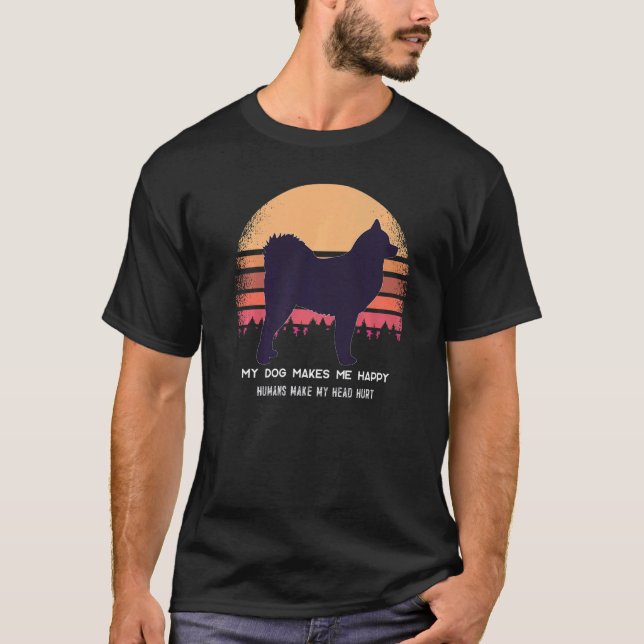 Cloud Spitz German Spitz Retro  22 T-Shirt (Front)