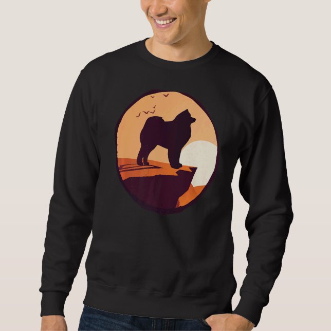 Cloud Spitz German Spitz Retro  4 Sweatshirt (Front)