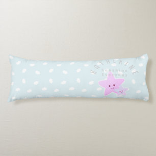 Cloud Stars Baby Pastel Blue Body Pillow
