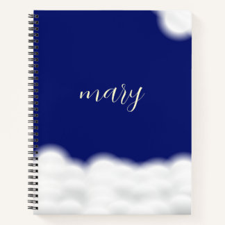 cloud&stars personalized notebook