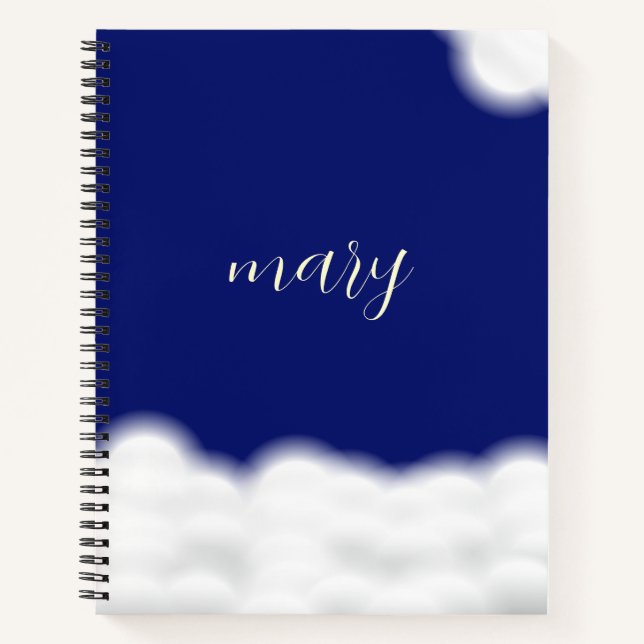 cloud&stars personalized notebook (Front)