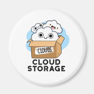 Cloud Storage Funny Weather Technology Pun Magnet