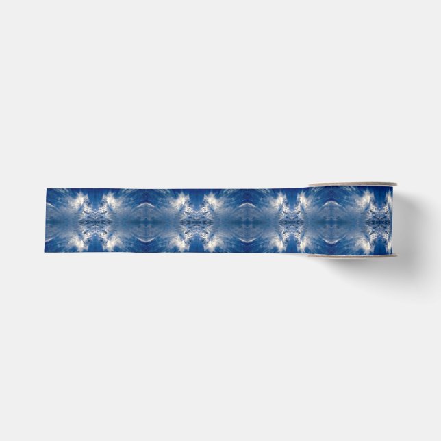 Cloud Streaks Abstract Grosgrain Ribbon (Front)