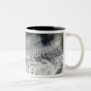 Cloud streets are visible Two-Tone coffee mug