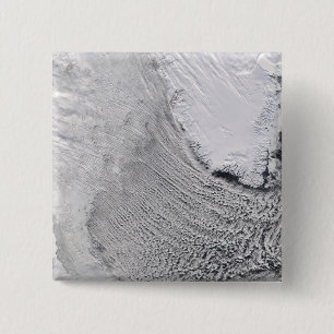 Cloud Streets in the Labrador Sea 2 Inch Square Button