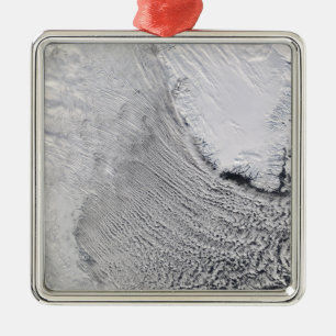Cloud Streets in the Labrador Sea Metal Ornament