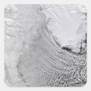 Cloud Streets in the Labrador Sea Square Sticker