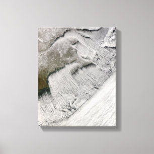 Cloud streets off New England and the Maritimes Canvas Print