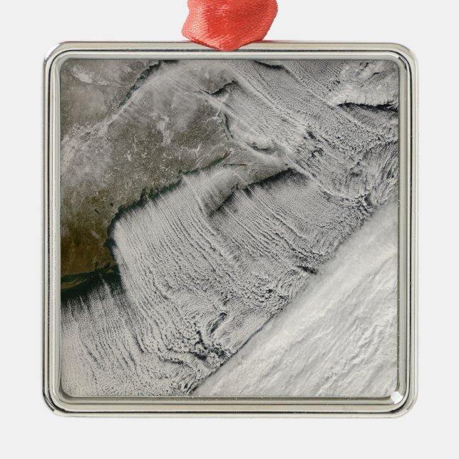 Cloud streets off New England and the Maritimes Metal Ornament (Front)
