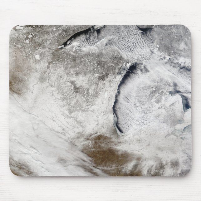 Cloud streets over Lake Superior and Lake Michi Mouse Pad (Front)