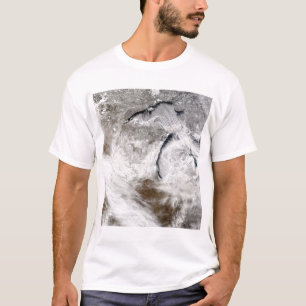 Cloud streets over Lake Superior and Lake Michi T-Shirt