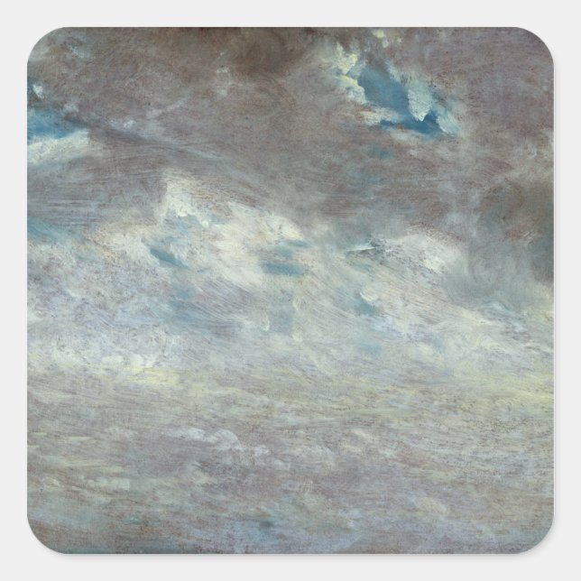 Cloud Study, 1821 (oil on paper on board) Square Sticker (Front)