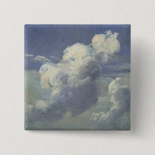 Cloud Study, 1832 2 Inch Square Button