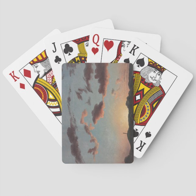 Cloud Study (Clouds in the Sky) (by Knud Baade) Playing Cards (Back)
