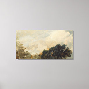 Cloud Study with Trees, 1821 (oil on paper laid do Canvas Print