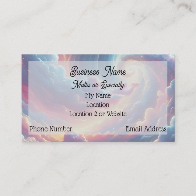 Cloud Swirl Business Card (Front)