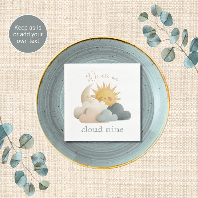 Cloud Theme Baby Shower Napkins (Creator Uploaded)
