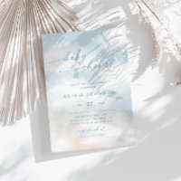 Cloud Themed Baby Shower Vibrant Blue