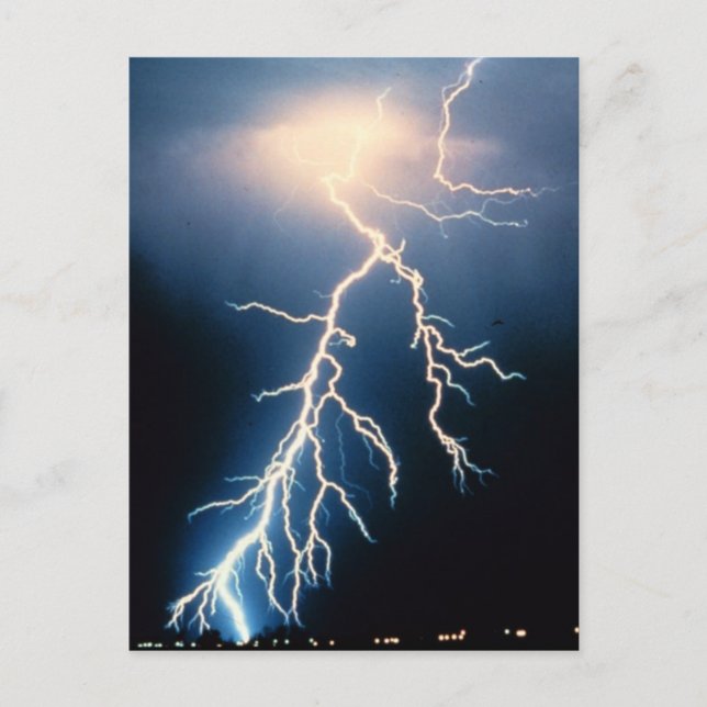 Cloud to Ground Lightning Postcard (Front)